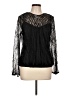 Bebe 100% Nylon Black Long Sleeve Blouse Size L - photo 1