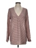 Joie Hearts Brown Long Sleeve Blouse Size XS - photo 1