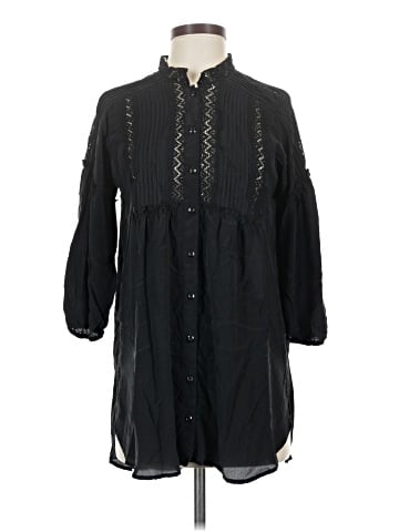 Johnny Was 3/4 Sleeve Silk Top (view 1)