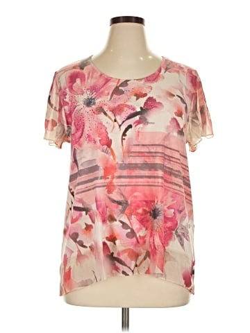 JM Collection Short Sleeve Blouse (view 1)