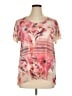 JM Collection Pink Short Sleeve Blouse Size XL - photo 1