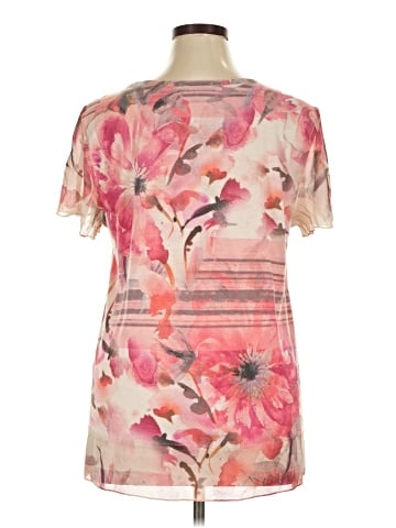JM Collection Short Sleeve Blouse (view 2)
