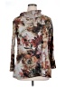 Jess & Jane Floral Brown Turtleneck Sweater Size XL - photo 1
