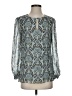 Tory Burch Teal Long Sleeve Blouse Size 4 - photo 1