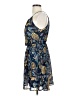 Cals 100% Polyester Paisley Blue Cocktail Dress Size S - photo 5