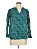 Old Navy Paisley Teal Long Sleeve Blouse Size M - photo 1
