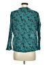 Old Navy Paisley Teal Long Sleeve Blouse Size M - photo 2