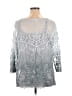 Adiva Silver 3/4 Sleeve Blouse Size 1X - photo 2