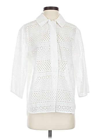 L.K. Bennett 3/4 Sleeve Button-Down Shirt (view 1)