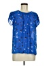 Fun2Fun 100% Polyester Blue Short Sleeve Blouse Size M - photo 1