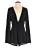 Akira 100% Polyester Solid Black Romper Size M - photo 1