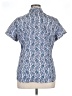 Roper 100% Cotton Paisley Blue Short Sleeve Blouse Size XL - photo 2