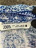 Zara 100% Viscose Paisley Blue 3/4 Sleeve Blouse Size L - photo 7
