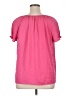 St. John's Bay 100% Polyester Pink Short Sleeve Blouse Size XL - photo 2