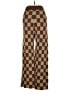 Double Zero 100% Polyester Argyle Brown Casual Pants Size S - photo 2