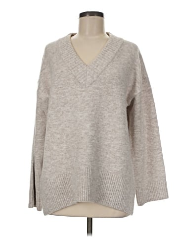 Flat White Pullover Sweater (view 1)