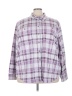 Blue Mountain Plaid Purple Long Sleeve Blouse Size 3X - photo 1