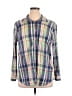 Chaps 100% Cotton Plaid Green Long Sleeve Button-Down Shirt Size 1X - photo 1