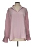 Repeat Cashmere 100% Silk Solid Pink Long Sleeve Silk Top Size EU 42 / US 12 - photo 1