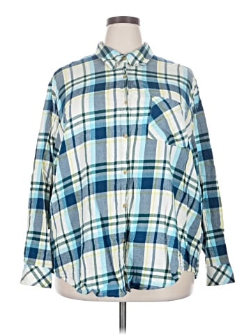 Lane Bryant Long Sleeve Button-Down Shirt (view 1)