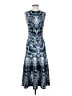 Alexander McQueen Print Blue Cocktail Dress Size S - photo 1