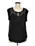 Gibson Latimer 100% Polyester Black Short Sleeve Blouse Size M - photo 1