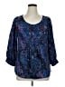 White Stag 100% Polyester Blue 3/4 Sleeve Blouse Size XL - photo 1