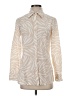 Finley Animal Print Ivory Long Sleeve Blouse Size S - photo 1