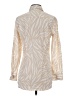 Finley Animal Print Ivory Long Sleeve Blouse Size S - photo 2