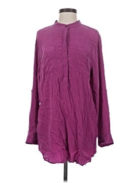 Donna Karan New York Long Sleeve Silk Top (view 1)