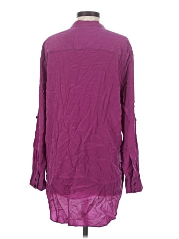 Donna Karan New York Long Sleeve Silk Top (view 2)