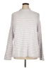 Zenergy by Chico's Stripes Silver Turtleneck Sweater Size XL (3) - photo 1