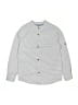 Zara 100% Cotton Solid Gray Blue Long Sleeve Button-Down Shirt Size 110 cm / US 5-6 - photo 1