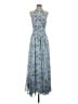 BCBGMAXAZRIA Floral Blue Cocktail Dress Size 2 - photo 1