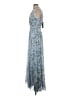 BCBGMAXAZRIA Floral Blue Cocktail Dress Size 2 - photo 5