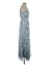 BCBGMAXAZRIA Floral Blue Cocktail Dress Size 2 - photo 4