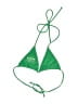 AEXAE Solid Green Swimsuit Top Size S - photo 2