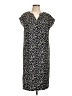 Talbots Outlet 100% Polyester Print Black Casual Dress Size 12 - photo 1