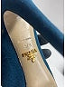 Prada 100% Leather Teal Heels Size EU 37 1/2 - photo 6