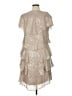 Ignite Evenings Print Silver Tan Cocktail Dress Size 14 - photo 2