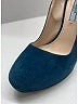Prada 100% Leather Teal Heels Size EU 37 1/2 - photo 4