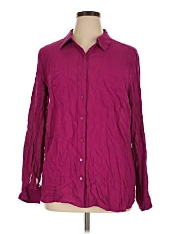 a.n.a. A New Approach Long Sleeve Button-Down Shirt (view 1)