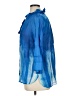 Carlisle 100% Ramie Tie-dye Blue 3/4 Sleeve Blouse Size 14 - photo 5