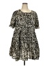 Boohoo 100% Polyester Animal Print Black Casual Dress Size 18 - photo 1