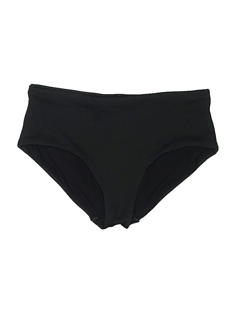 Weekday Swimsuit Bottoms: Black Solid Pattern Swimwear - Size Large