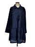 Joan Vass 100% Polyester Solid Blue Casual Dress Size 4 (0) - photo 1
