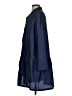 Joan Vass 100% Polyester Solid Blue Casual Dress Size 4 (0) - photo 5