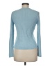 Ann Taylor 100% Silk Blue Long Sleeve Top Size M - photo 2