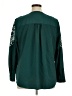 Talbots 100% Polyester Green Long Sleeve Blouse Size 1X - photo 2