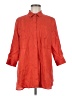 Chico's Orange 3/4 Sleeve Button-Down Shirt Size M (estimated) - photo 1